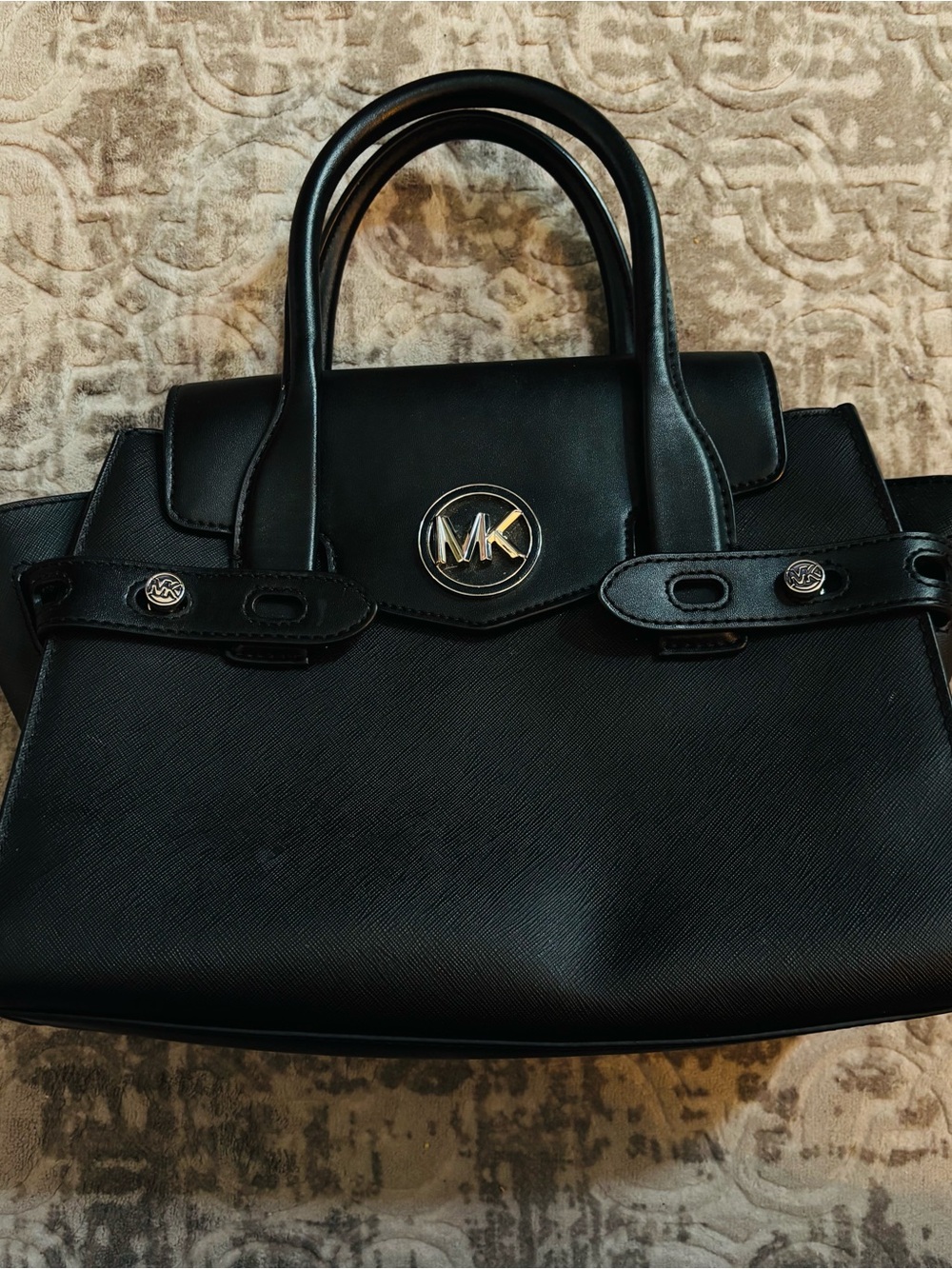 Michael Kors Black Saffiano Leather Satchel
